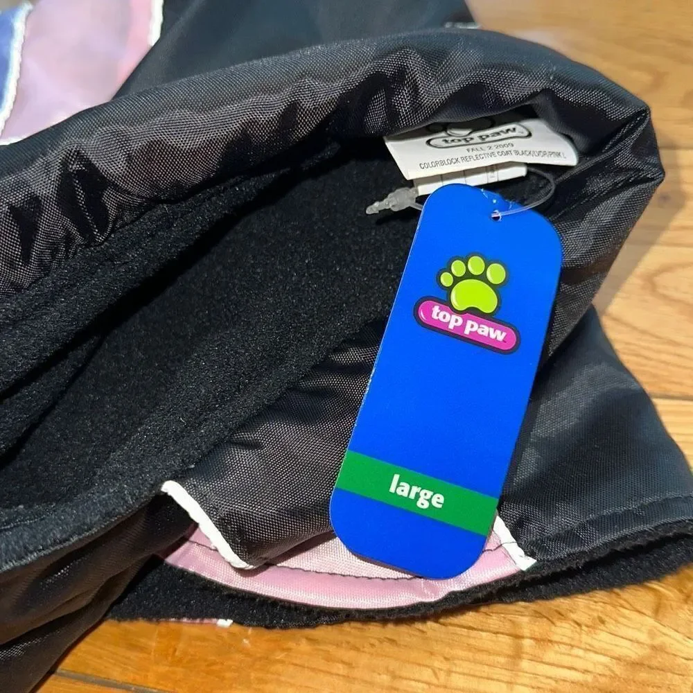 Top paw NWT fall winter dog jacket purple/pink